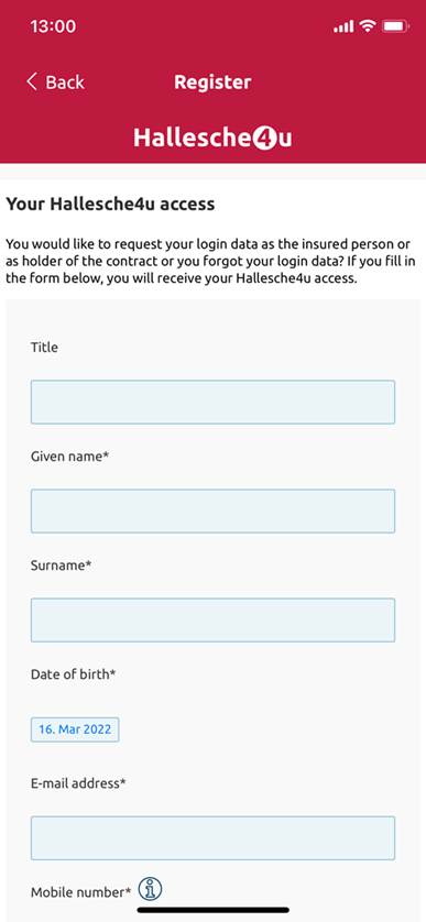 Registration hallesche4u