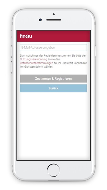 fin4u - Registrierung E-Mail Vergabe