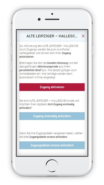 fin4u - Aktivierung Kundenzugang
